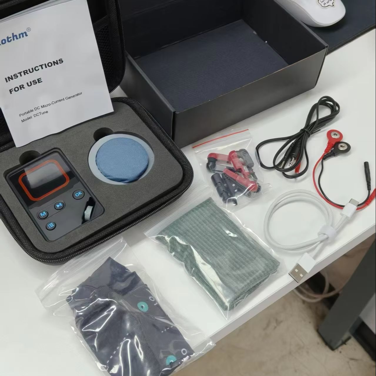Light Therapy Glasses - 2026 TDCS อุปกรณ์นวดชุดกระตุ้นกระแสตรง USB ชาร์จได้ 4.5mA