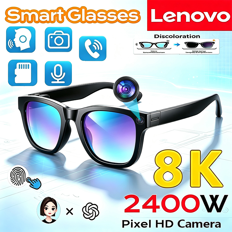 Smart Glasses Lens - แว่นตาอัจฉริยะ Lenovo AI บลูทูธ แปลภาษา สนทนา